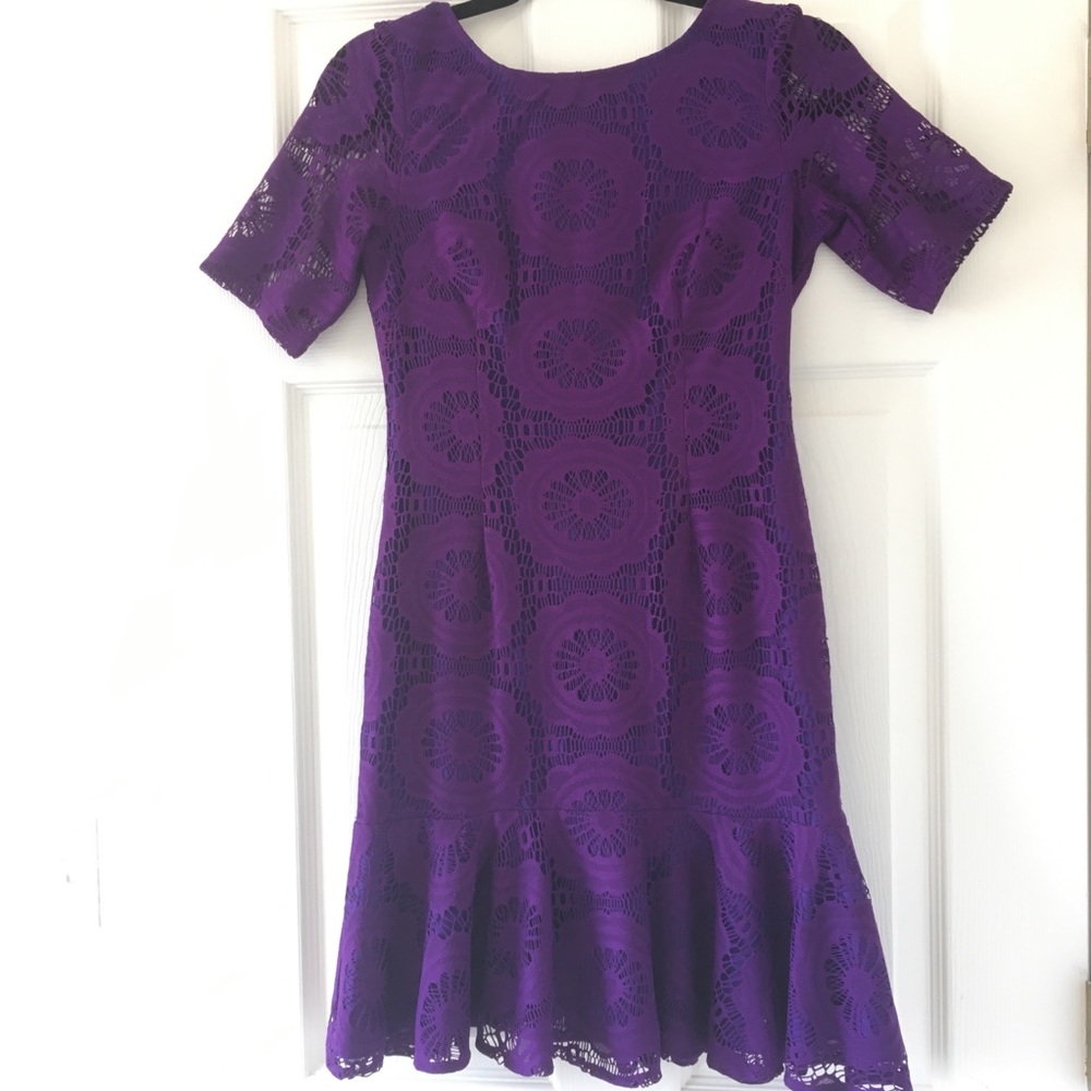 Violet Crochet Flounce Dress - Picture 7 of 8